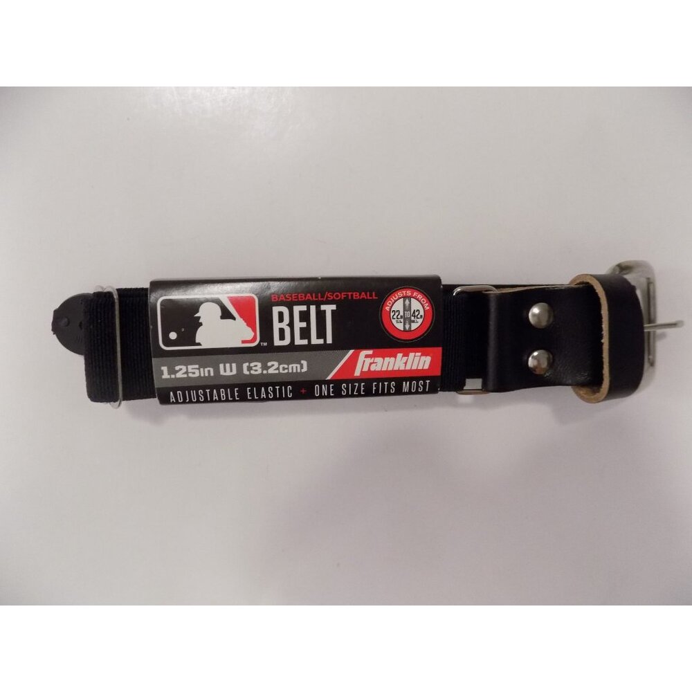 Franklin Sports Baseball Belt - MLB Belt, Black - Picture 2 of 4
